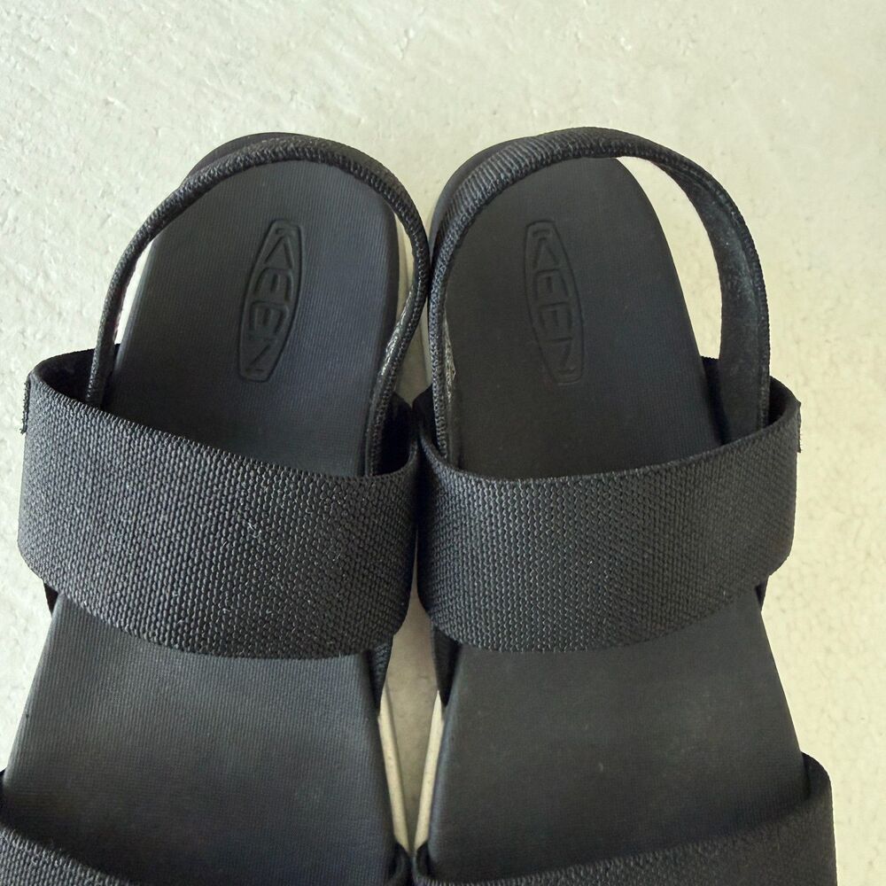 Keen Elle Backstrap Sandal Stretch Straps Recycled Outdoor Size 10.5 Black - Picture 9 of 13